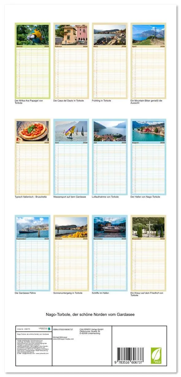 Bild: 9783516606737 | Familienplaner 2026 - Nago-Torbole, der schöne Norden vom Gardasee...