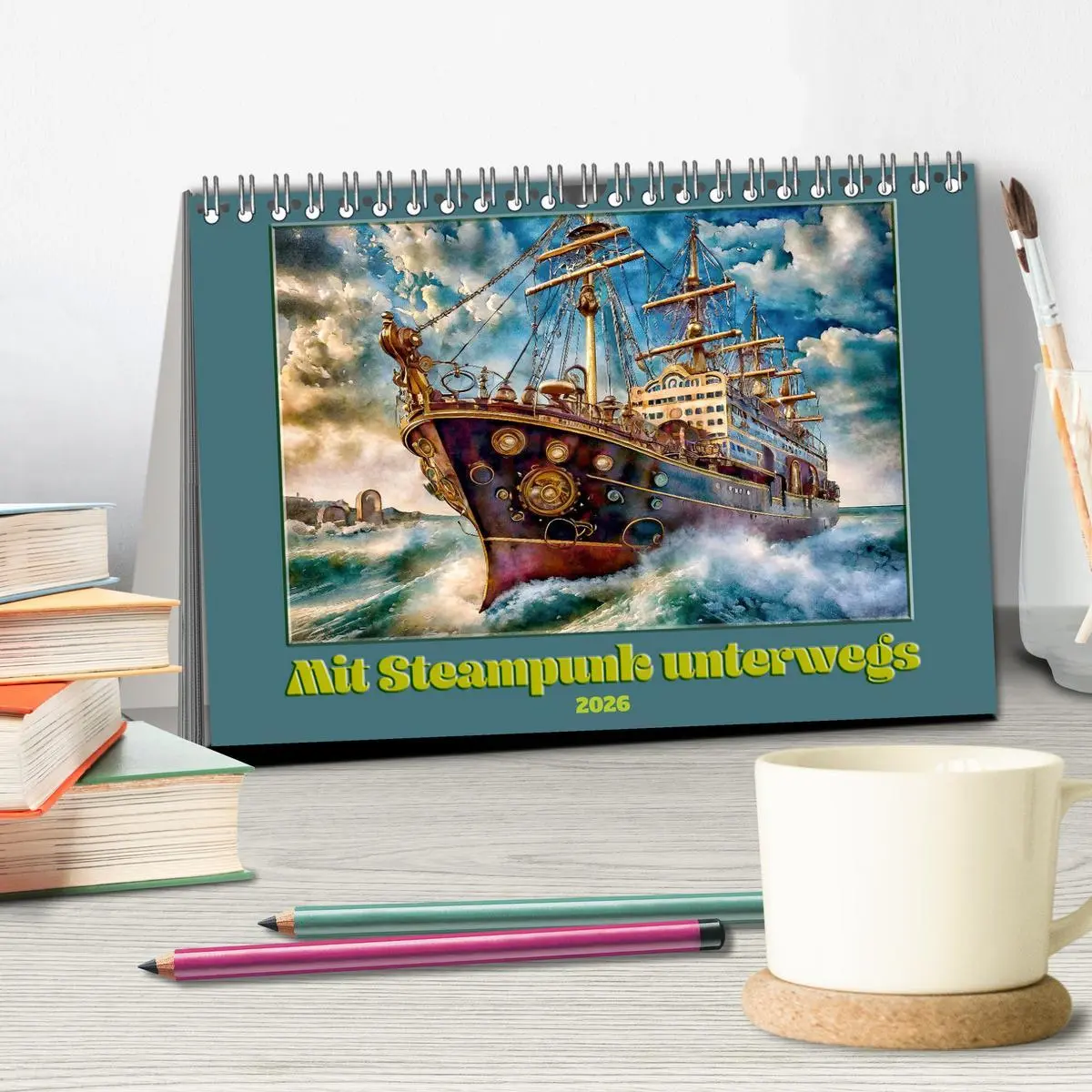 Bild: 9783457366837 | Mit Steampunk unterwegs (Tischkalender 2026 DIN A5 quer), CALVENDO...