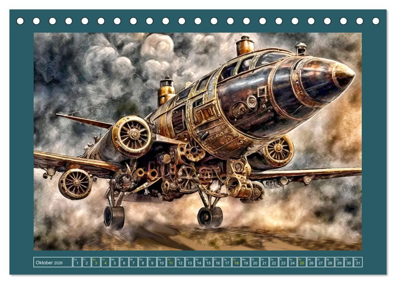 Bild: 9783457366837 | Mit Steampunk unterwegs (Tischkalender 2026 DIN A5 quer), CALVENDO...
