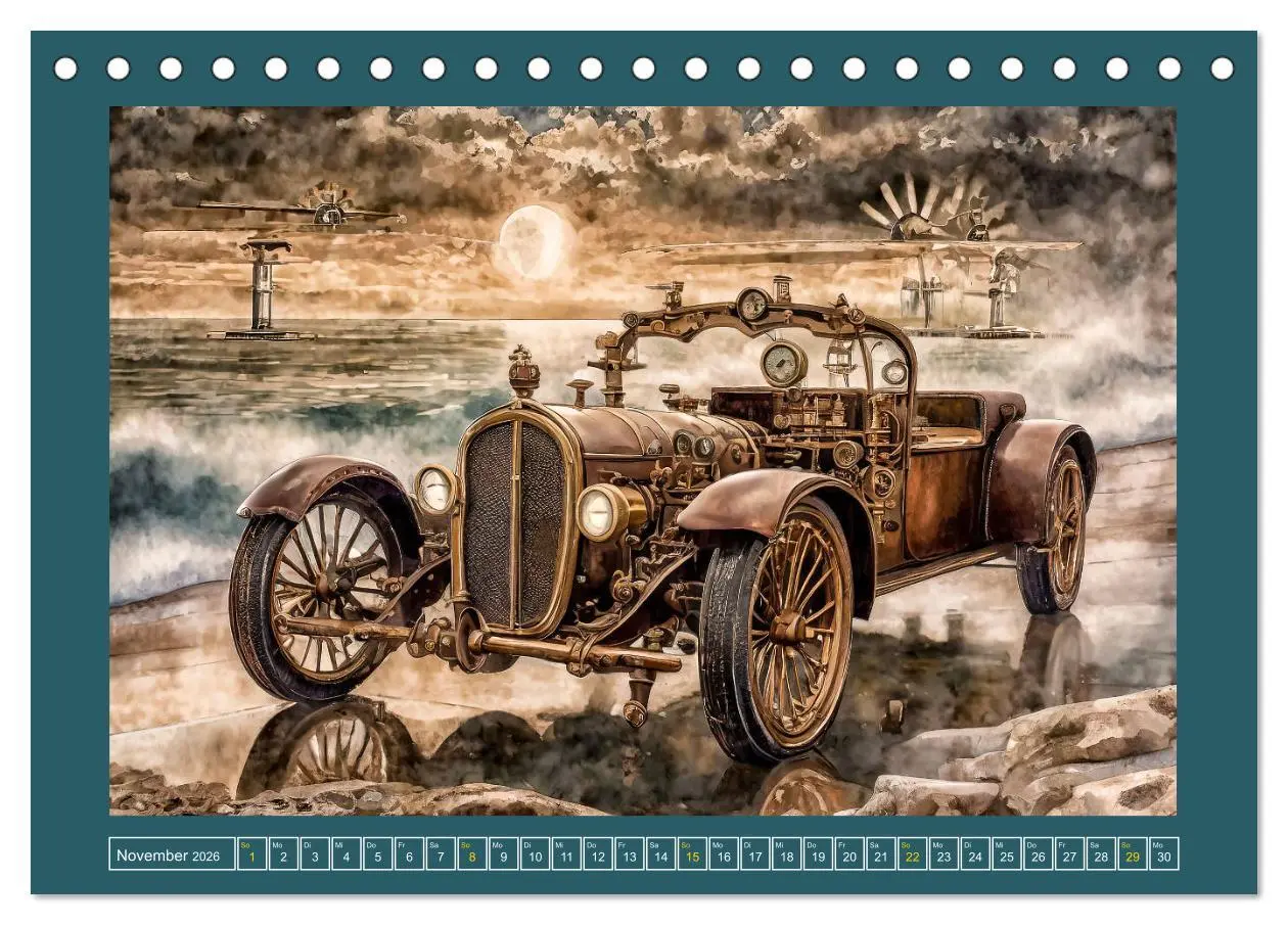 Bild: 9783457366837 | Mit Steampunk unterwegs (Tischkalender 2026 DIN A5 quer), CALVENDO...