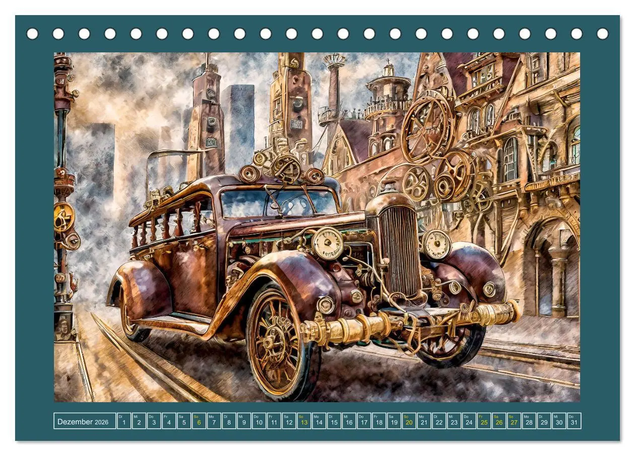Bild: 9783457366837 | Mit Steampunk unterwegs (Tischkalender 2026 DIN A5 quer), CALVENDO...