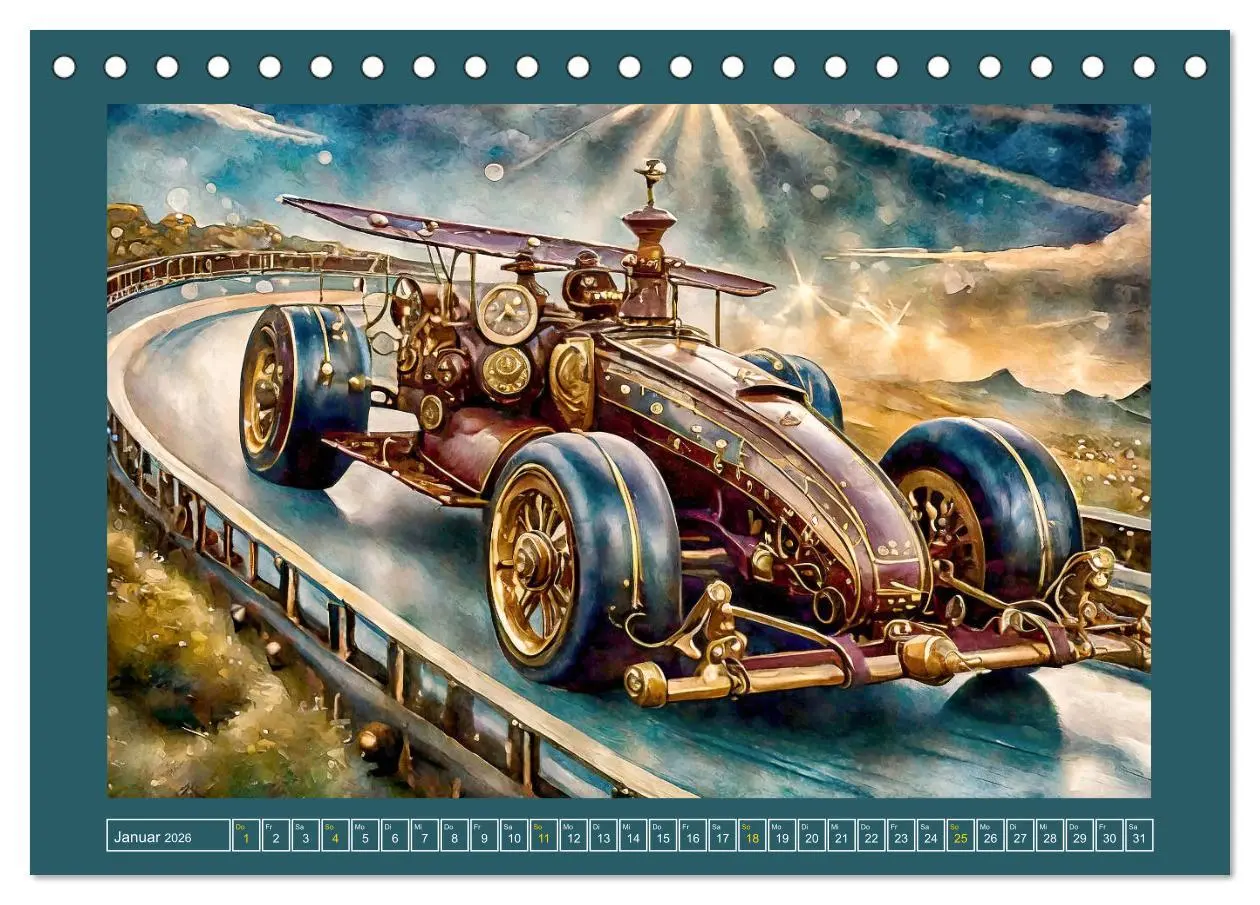 Bild: 9783457366837 | Mit Steampunk unterwegs (Tischkalender 2026 DIN A5 quer), CALVENDO...