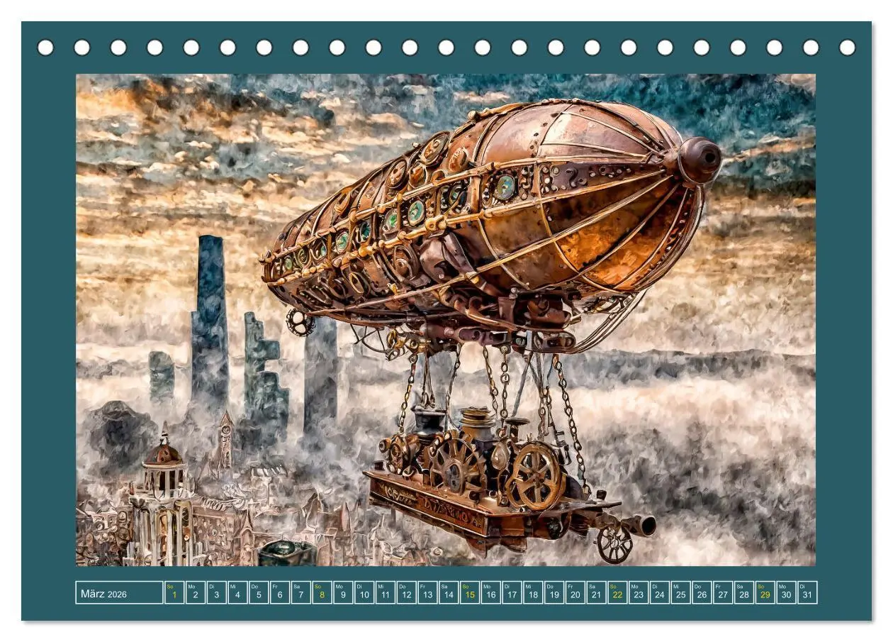 Bild: 9783457366837 | Mit Steampunk unterwegs (Tischkalender 2026 DIN A5 quer), CALVENDO...