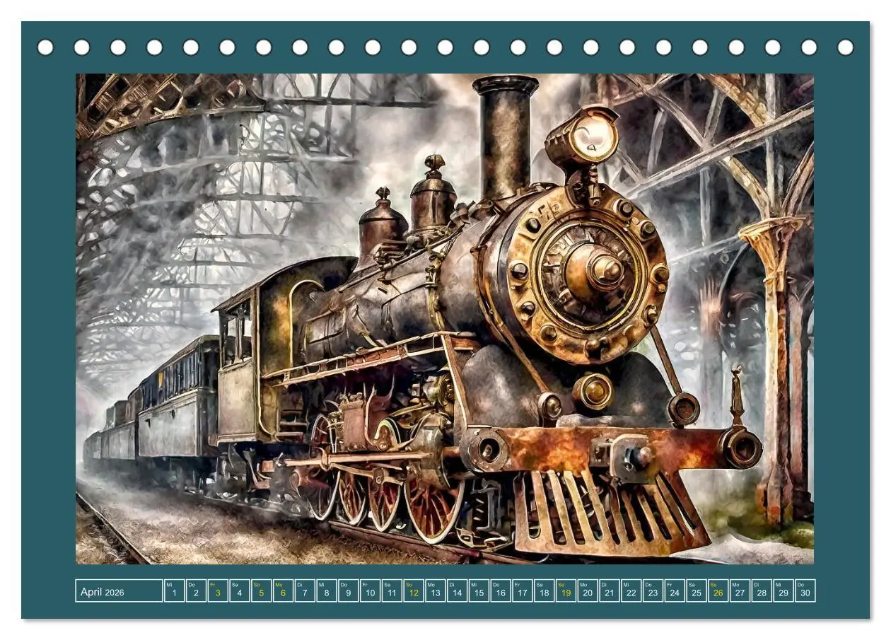 Bild: 9783457366837 | Mit Steampunk unterwegs (Tischkalender 2026 DIN A5 quer), CALVENDO...