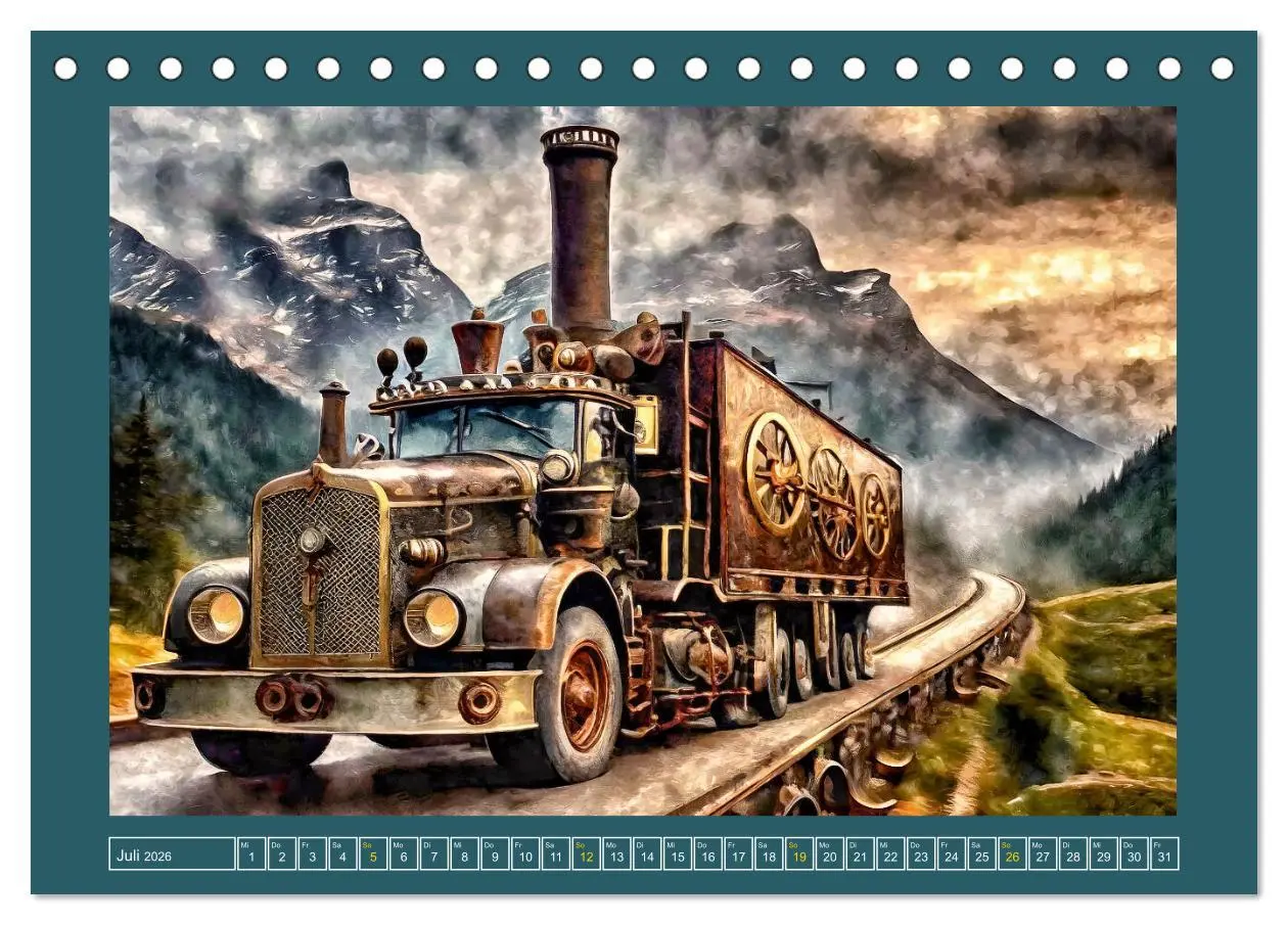 Bild: 9783457366837 | Mit Steampunk unterwegs (Tischkalender 2026 DIN A5 quer), CALVENDO...