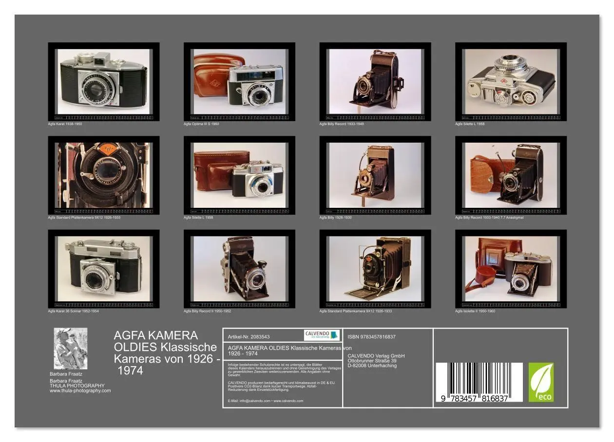 Bild: 9783457816837 | AGFA KAMERA OLDIES Klassische Kameras von 1926 - 1974 (Wandkalender...