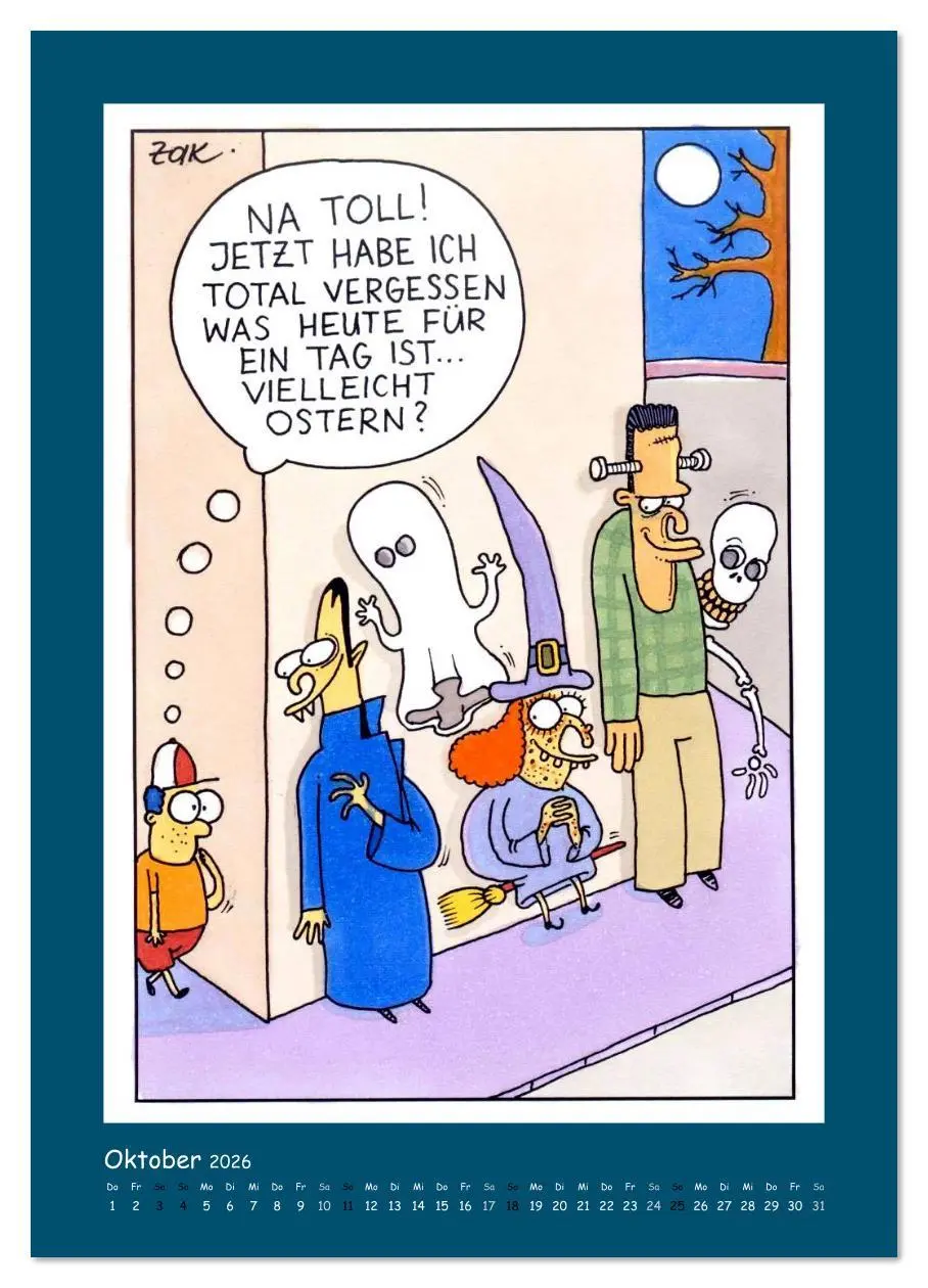 Bild: 9783516456837 | Na Toll! Comics von Martin Zak (Wandkalender 2026 DIN A2 hoch),...