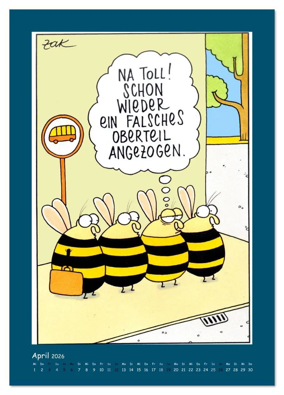 Bild: 9783516456837 | Na Toll! Comics von Martin Zak (Wandkalender 2026 DIN A2 hoch),...