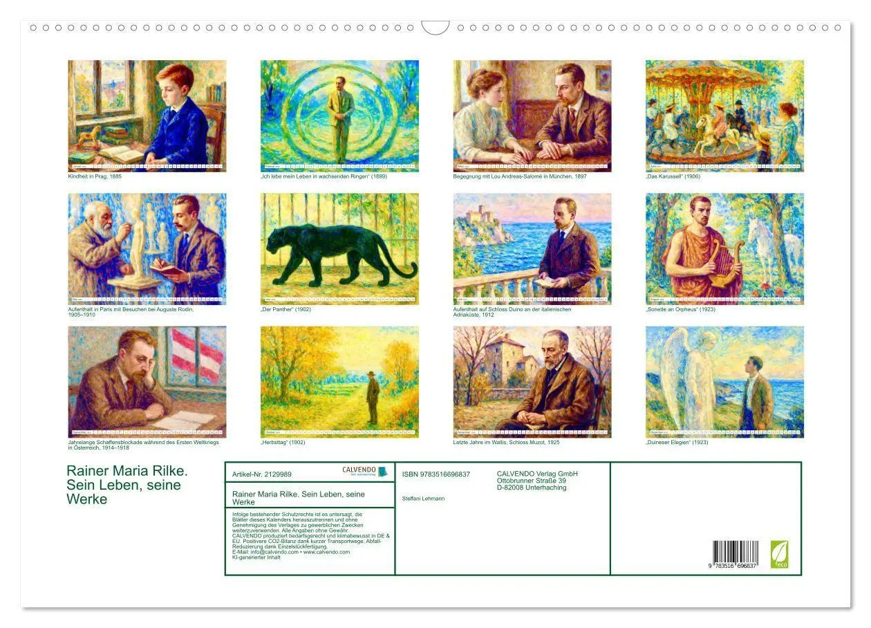 Bild: 9783516696837 | Rainer Maria Rilke. Sein Leben, seine Werke (Wandkalender 2026 DIN...