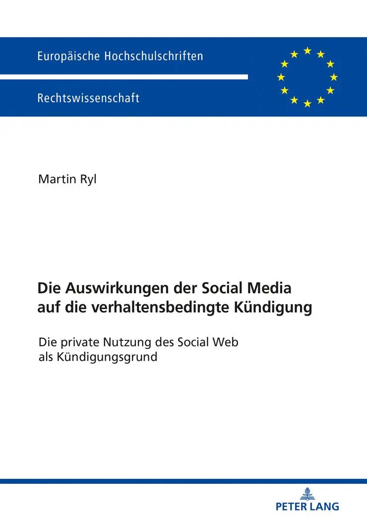 Cover: 9783631746837 | Die Auswirkungen der Social Media auf die verhaltensbedingte Kündigung
