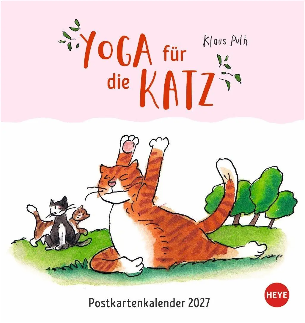 Cover: 9783756416837 | Puth Yoga für die Katz Postkartenkalender 2027 | Klaus Puth | Kalender