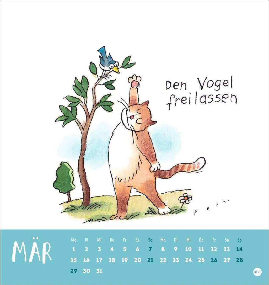 Bild: 9783756416837 | Puth Yoga für die Katz Postkartenkalender 2027 | Klaus Puth | Kalender