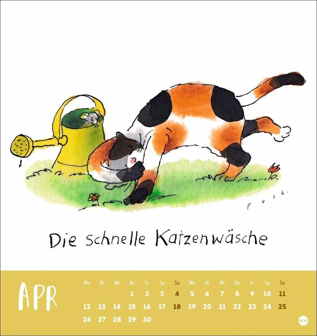 Bild: 9783756416837 | Puth Yoga für die Katz Postkartenkalender 2027 | Klaus Puth | Kalender