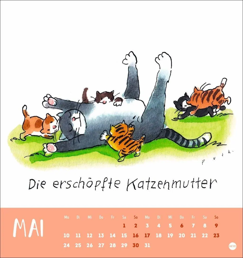Bild: 9783756416837 | Puth Yoga für die Katz Postkartenkalender 2027 | Klaus Puth | Kalender