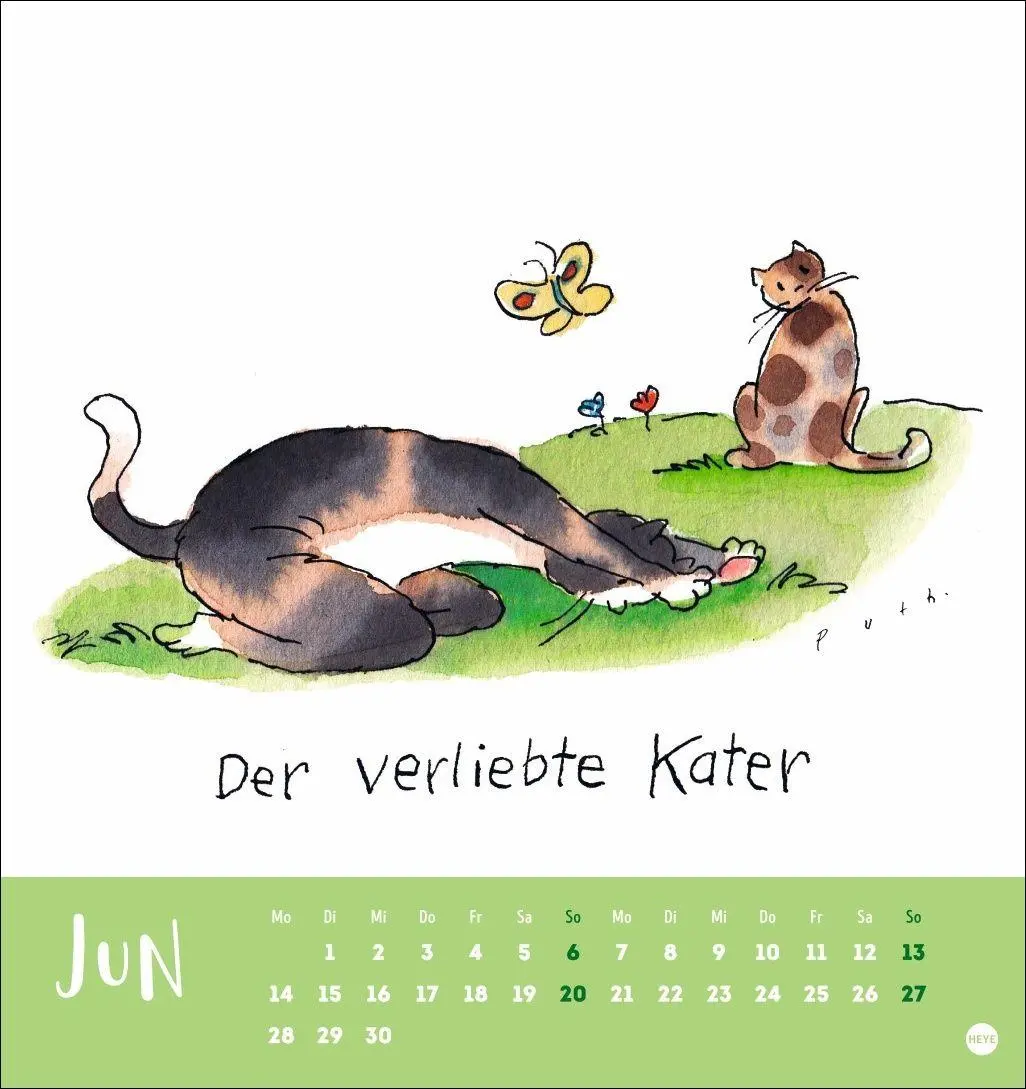 Bild: 9783756416837 | Puth Yoga für die Katz Postkartenkalender 2027 | Klaus Puth | Kalender