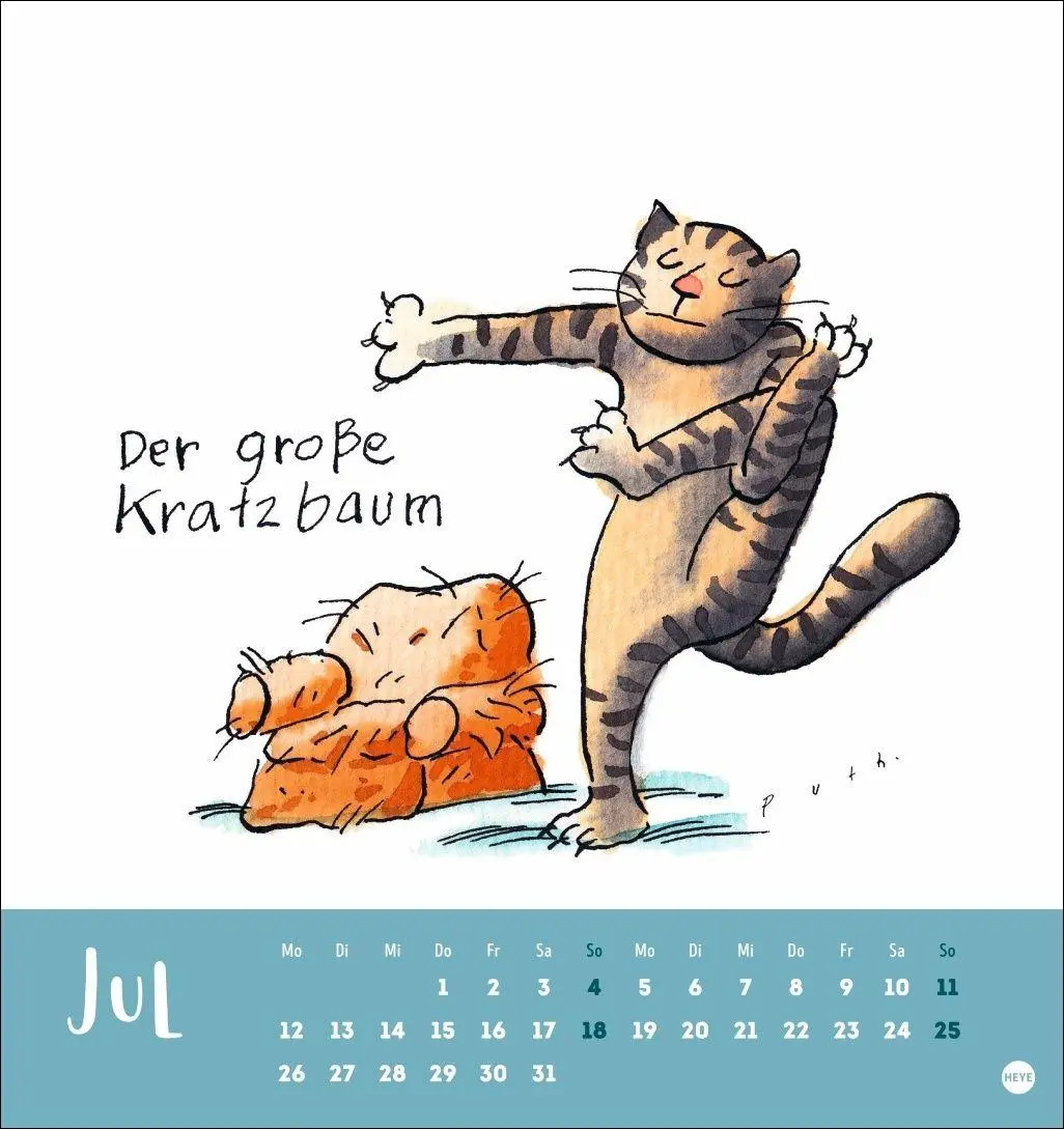 Bild: 9783756416837 | Puth Yoga für die Katz Postkartenkalender 2027 | Klaus Puth | Kalender