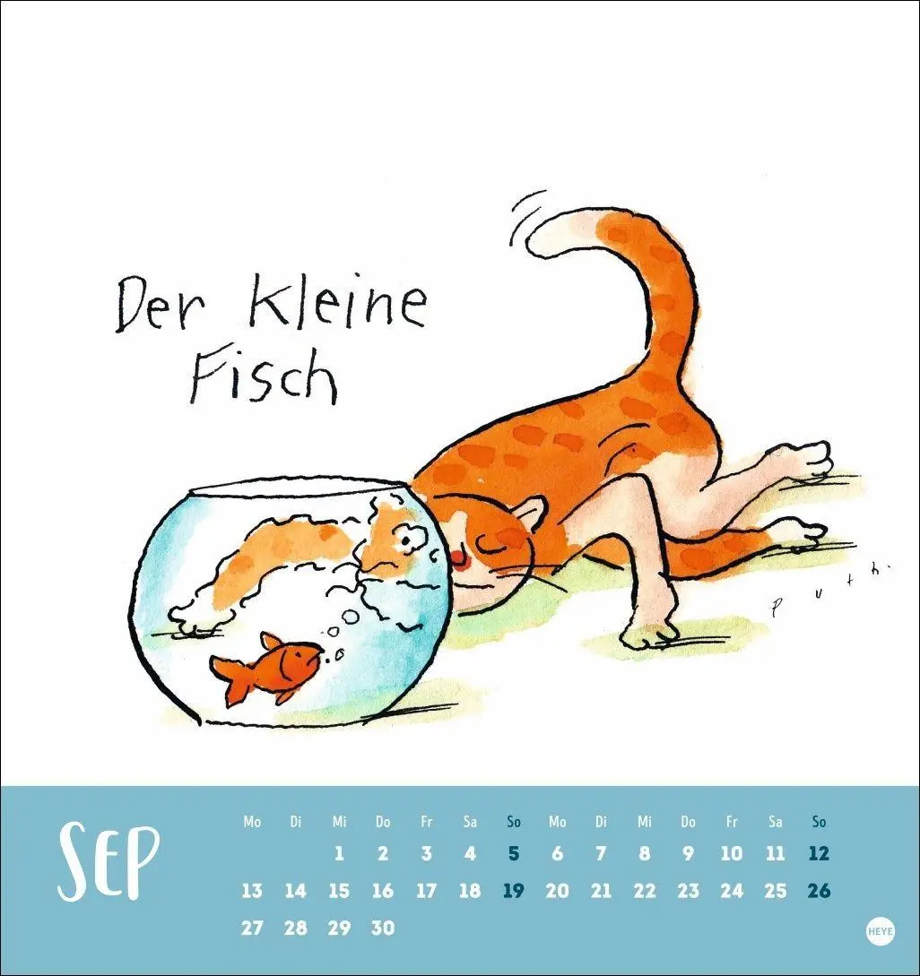 Bild: 9783756416837 | Puth Yoga für die Katz Postkartenkalender 2027 | Klaus Puth | Kalender