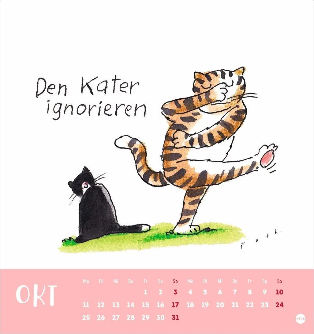 Bild: 9783756416837 | Puth Yoga für die Katz Postkartenkalender 2027 | Klaus Puth | Kalender