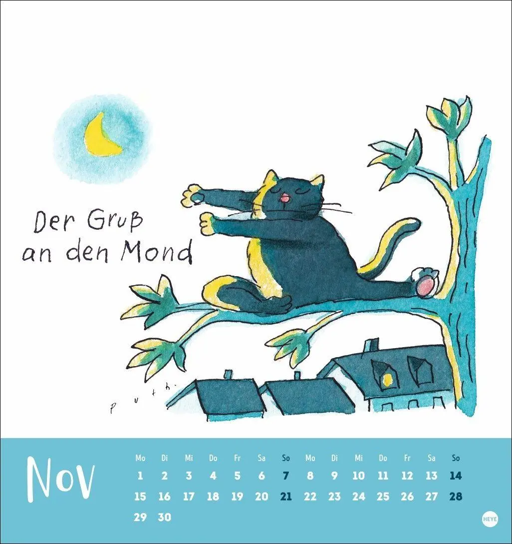Bild: 9783756416837 | Puth Yoga für die Katz Postkartenkalender 2027 | Klaus Puth | Kalender