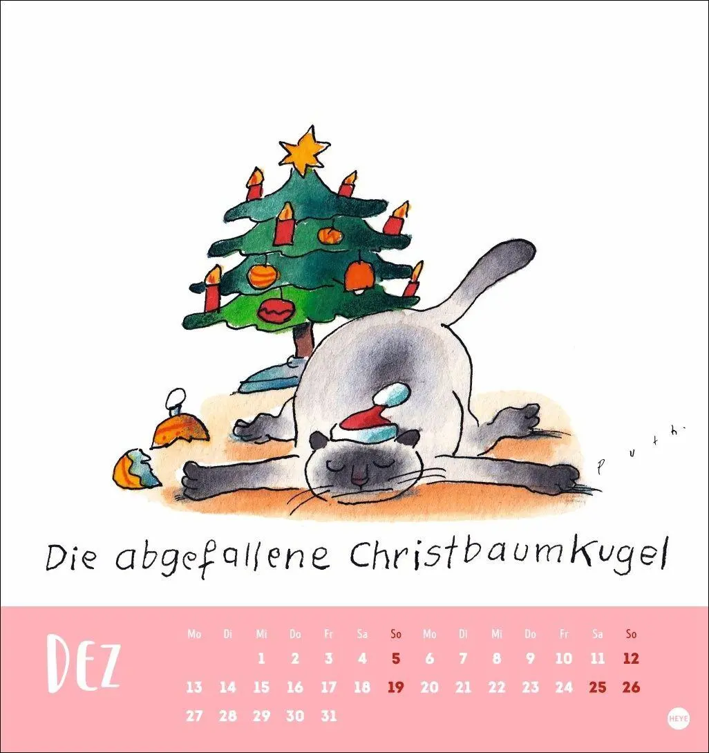 Bild: 9783756416837 | Puth Yoga für die Katz Postkartenkalender 2027 | Klaus Puth | Kalender
