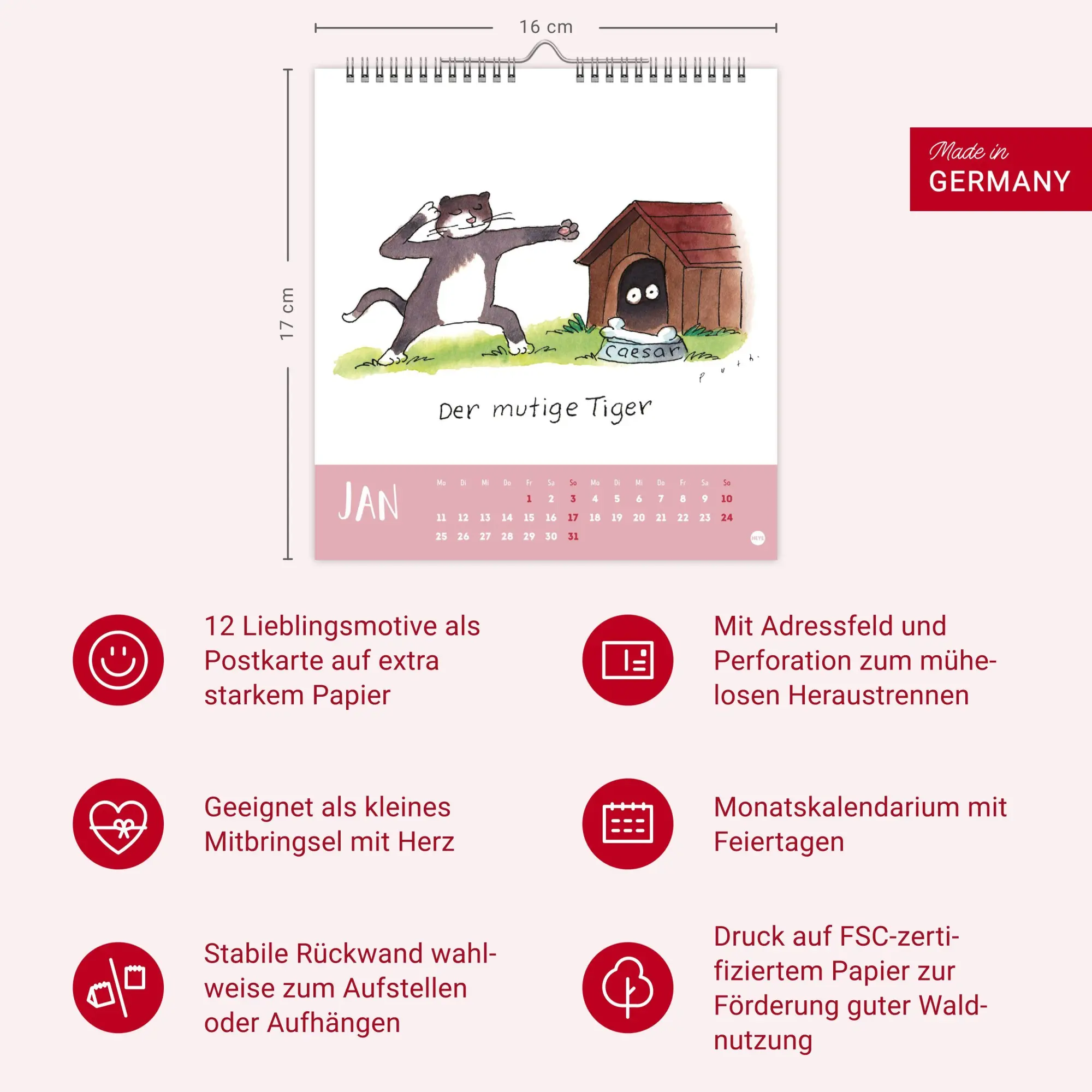 Bild: 9783756416837 | Puth Yoga für die Katz Postkartenkalender 2027 | Klaus Puth | Kalender