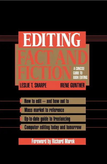 Cover: 9780521456937 | Editing Fact and Fiction | A Concise Guide to Book Editing | Sharpe