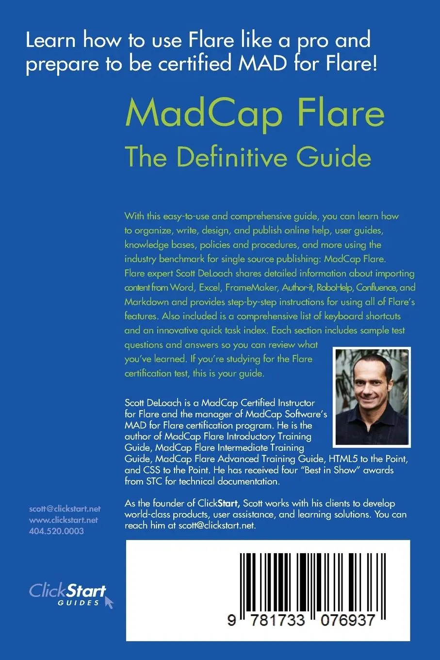 Rückseite: 9781733076937 | MadCap Flare 2022 | The Definitive Guide | Scott Deloach | Taschenbuch