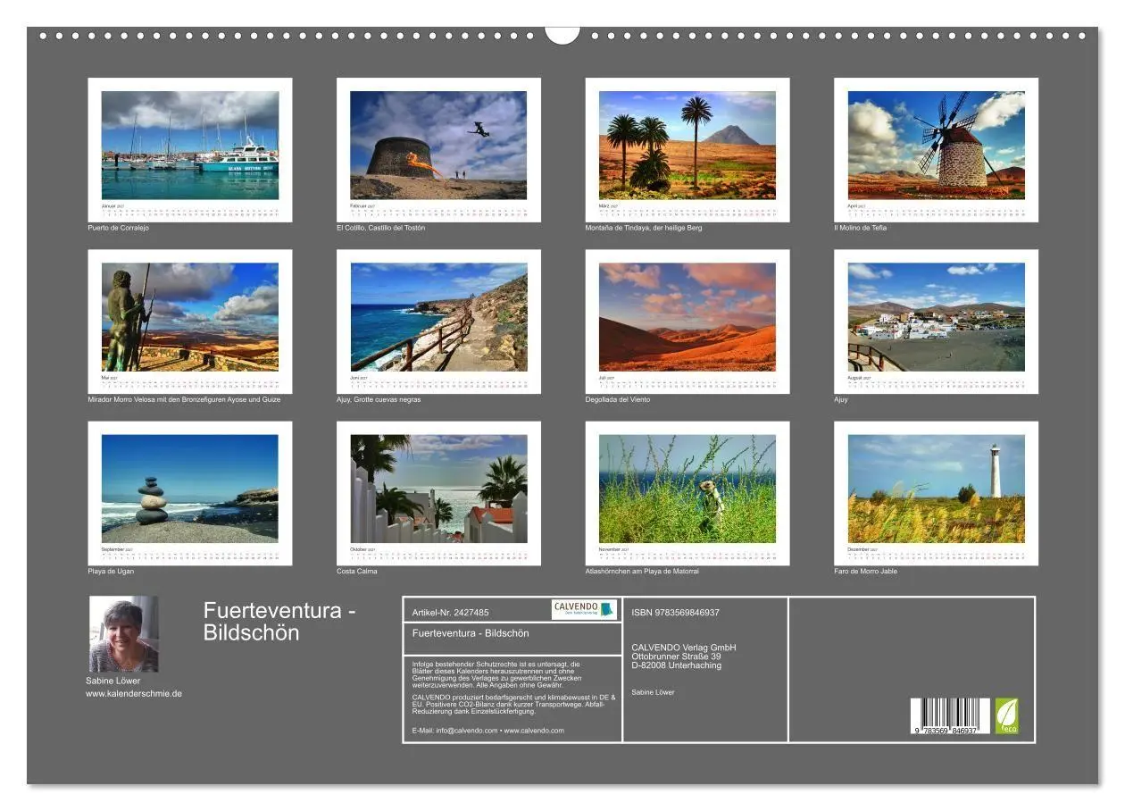 Bild: 9783569846937 | Fuerteventura - Bildschön (Wandkalender 2027 DIN A2 quer), CALVENDO...