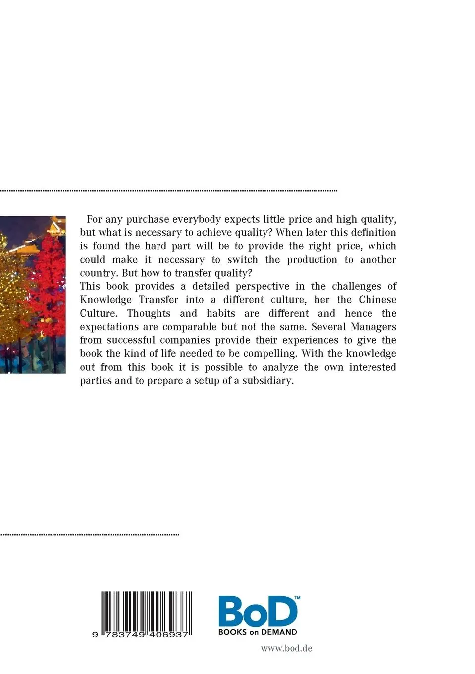 Rückseite: 9783749406937 | Knowledge Transfer from Germany to China | Thomas M. Fasser | Buch