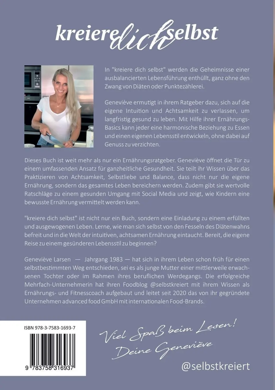 Rückseite: 9783758316937 | kreiere dich selbst | Ernährung, (Darm-) Gesundheit, Balance | Larsen