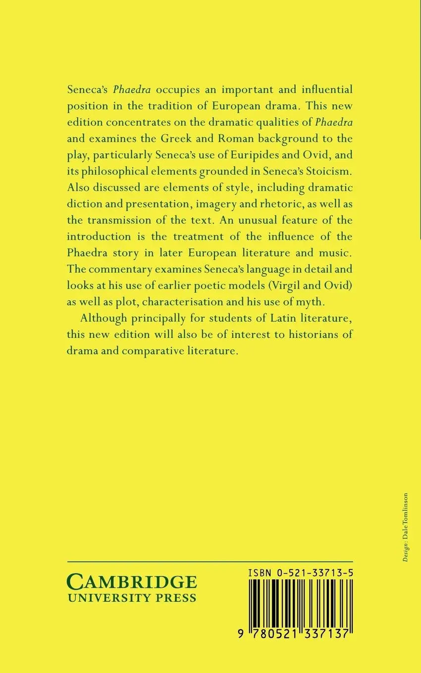 Rückseite: 9780521337137 | Seneca | Phaedra | Lucius Annaeus Seneca (u. a.) | Taschenbuch | 2005
