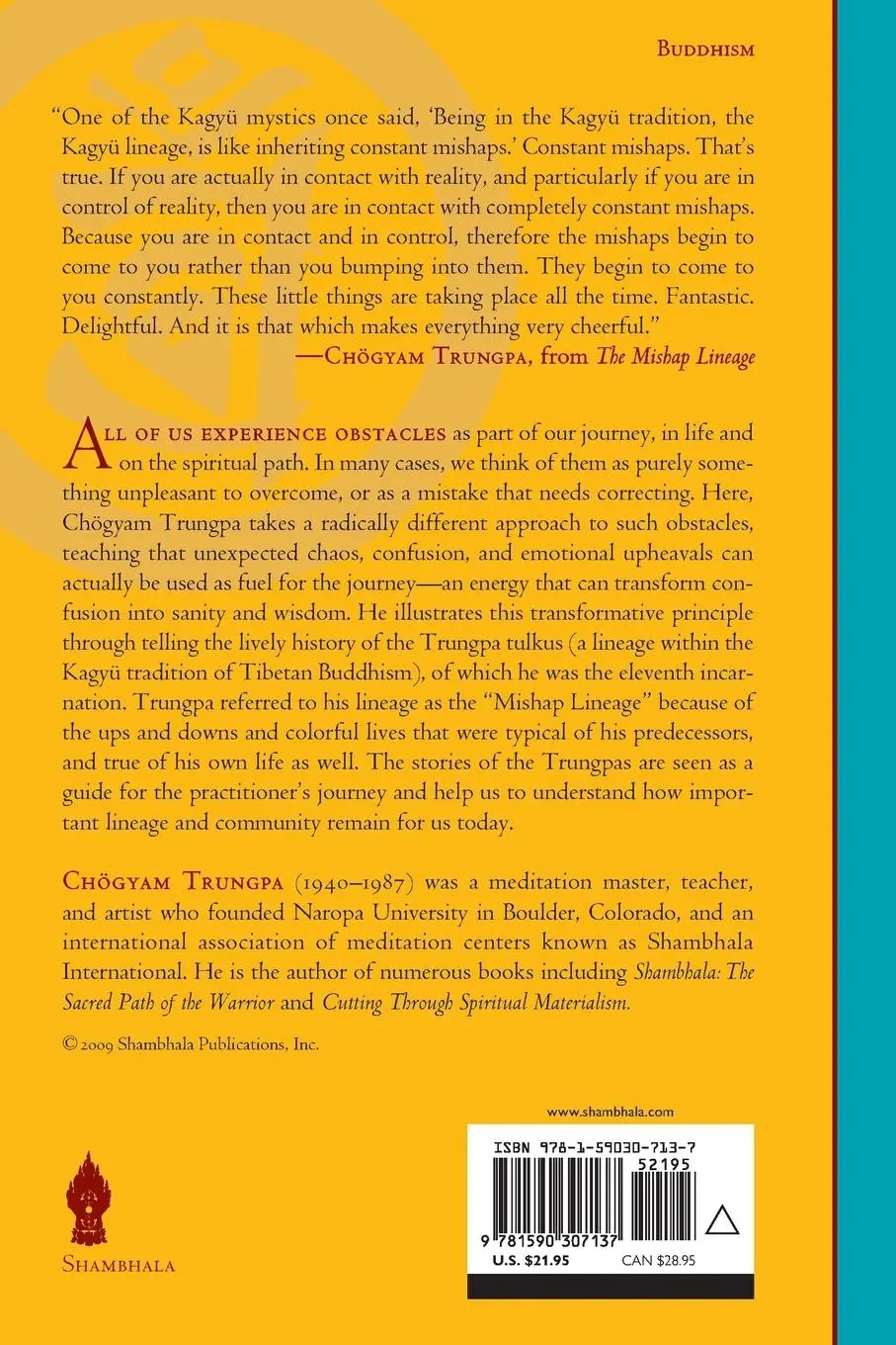 Rückseite: 9781590307137 | The Mishap Lineage | Transforming Confusion into Wisdom | Trungpa