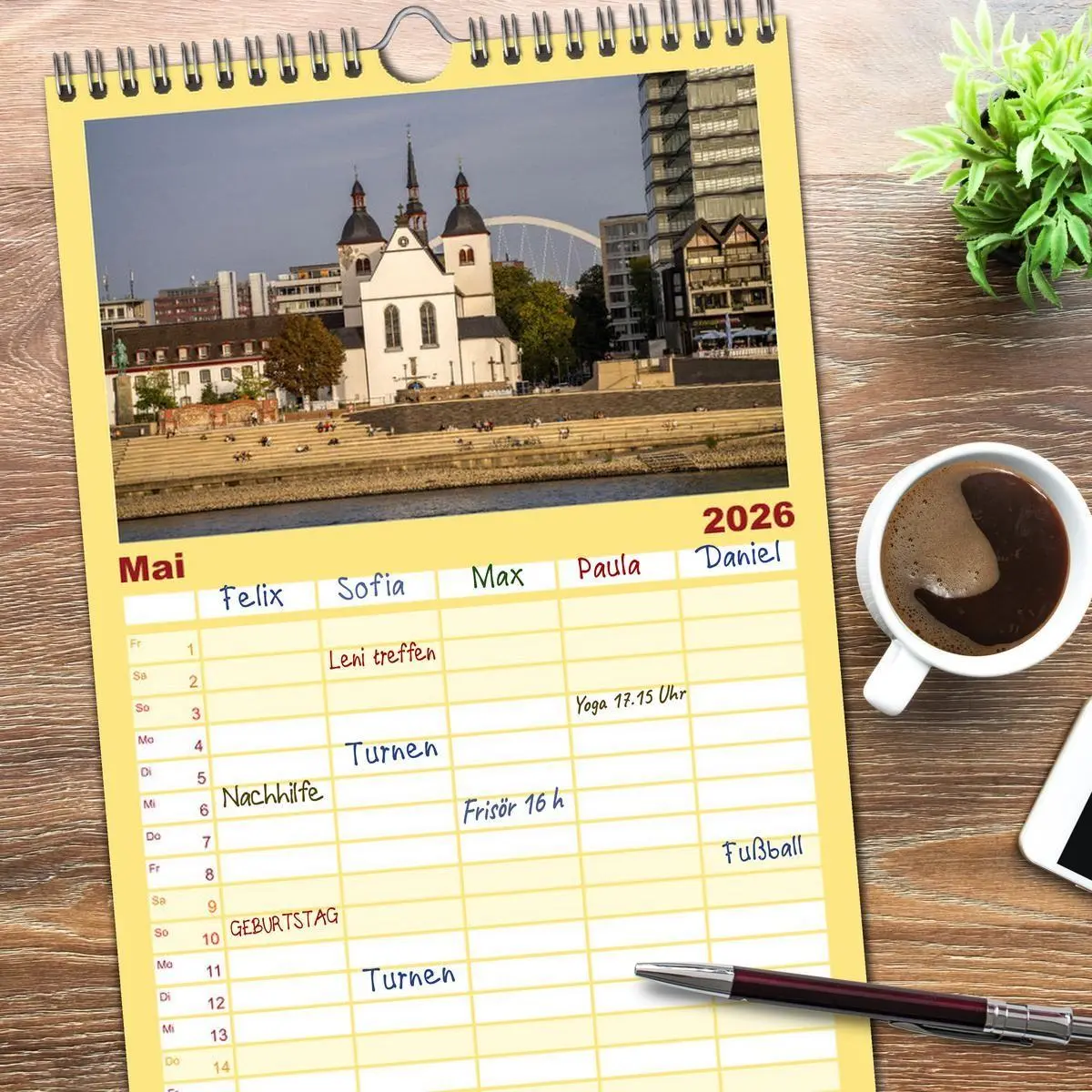 Bild: 9783516497137 | Familienplaner 2026 - Cologne - Köln mit 5 Spalten (Wandkalender,...