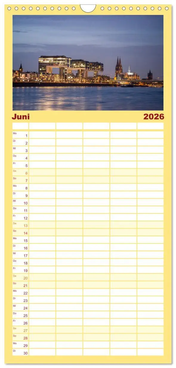 Bild: 9783516497137 | Familienplaner 2026 - Cologne - Köln mit 5 Spalten (Wandkalender,...