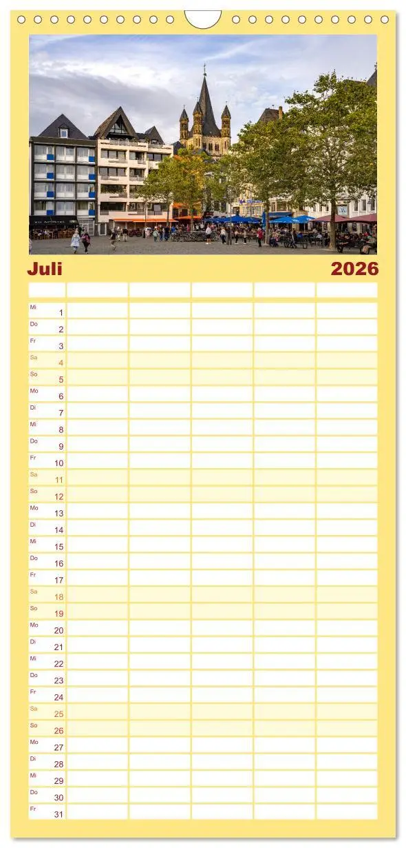 Bild: 9783516497137 | Familienplaner 2026 - Cologne - Köln mit 5 Spalten (Wandkalender,...
