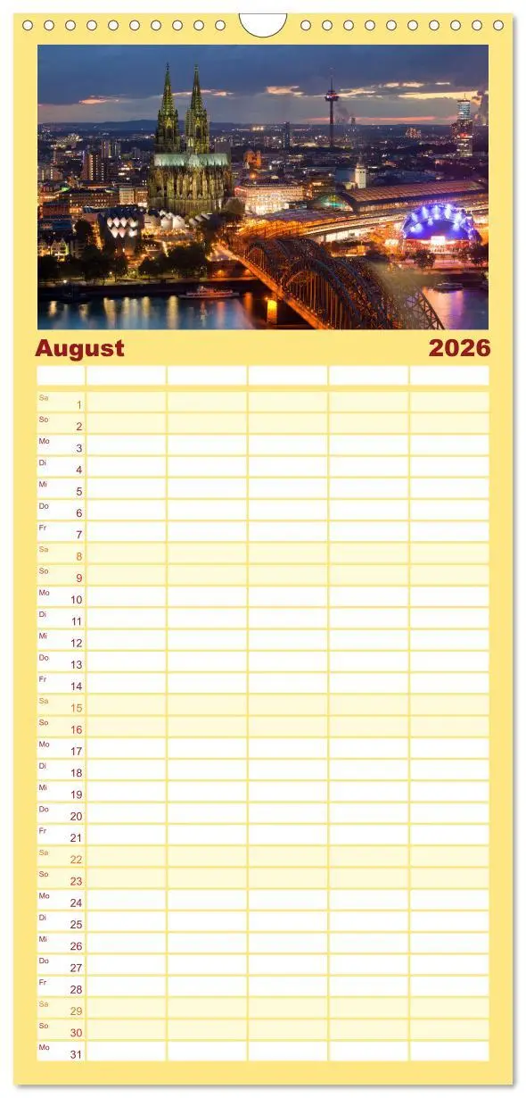 Bild: 9783516497137 | Familienplaner 2026 - Cologne - Köln mit 5 Spalten (Wandkalender,...