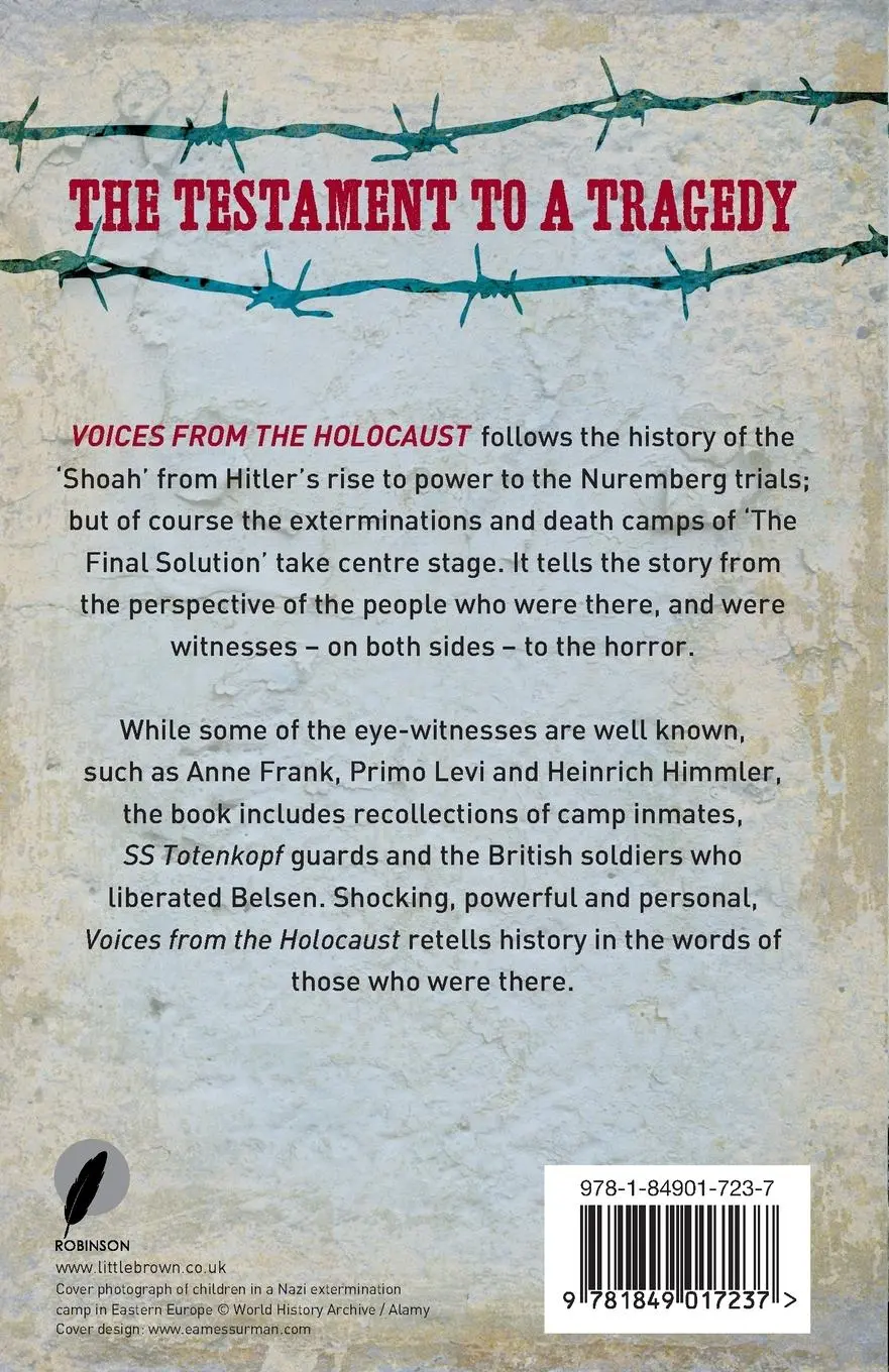 Rückseite: 9781849017237 | Voices from the Holocaust | Jon E Lewis | Taschenbuch | Englisch