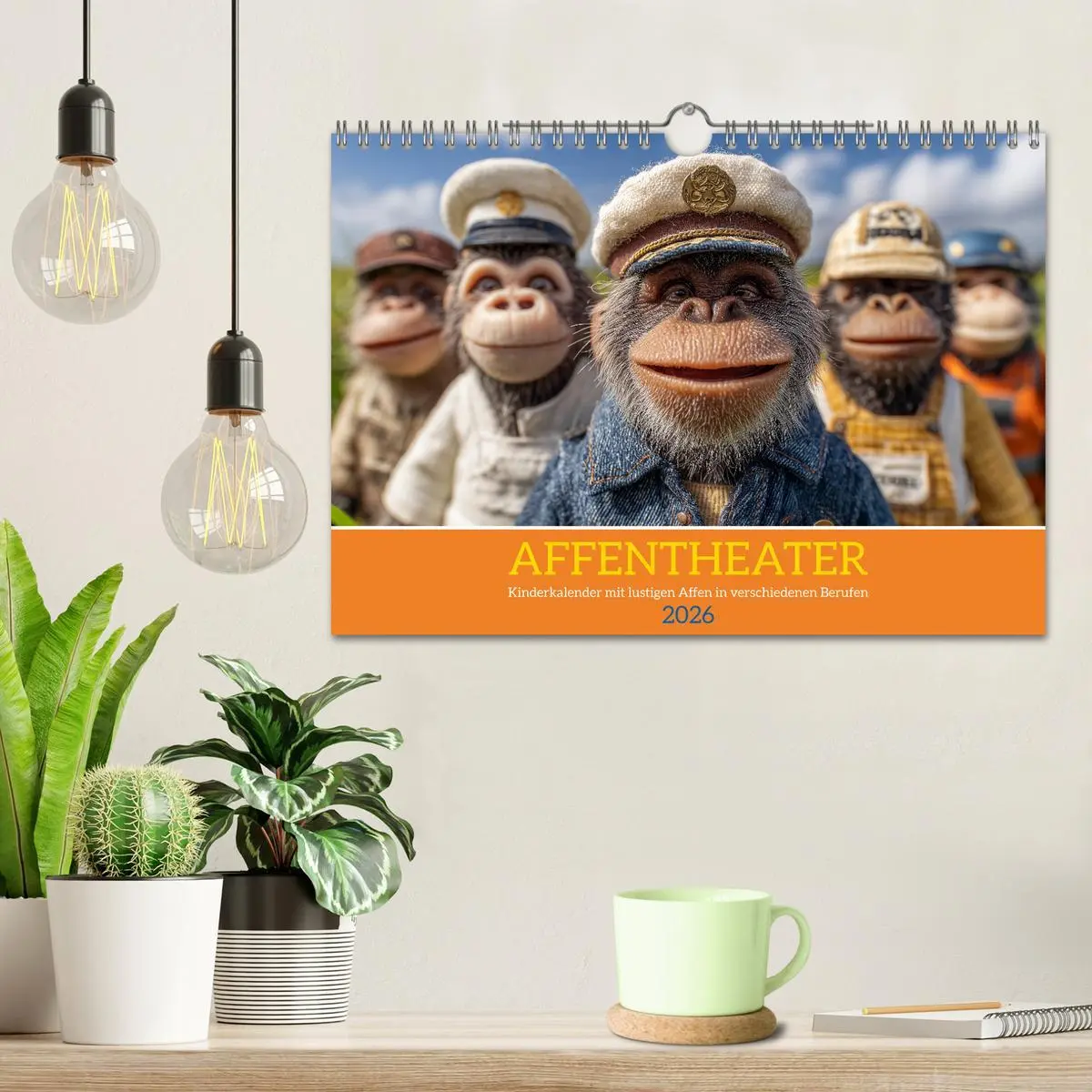 Bild: 9783516627237 | Affentheater - Kinderkalender mit lustigen Affen in verschiedenen...