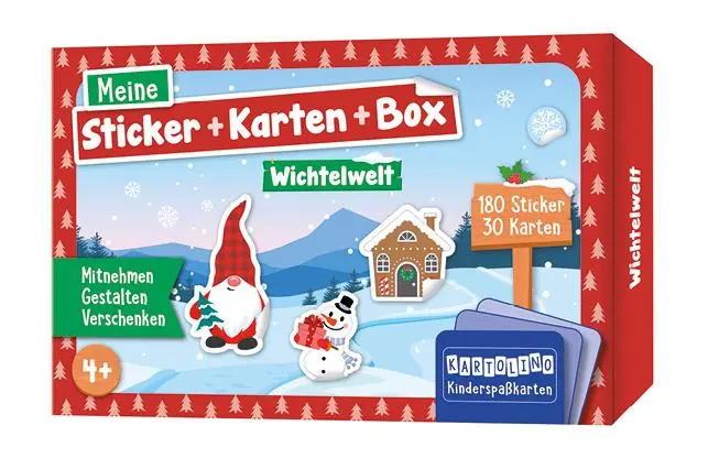 Cover: 9783817447237 | Meine Sticker + Karten + Box - Wichtelwelt | Cornelia Giebichenstein