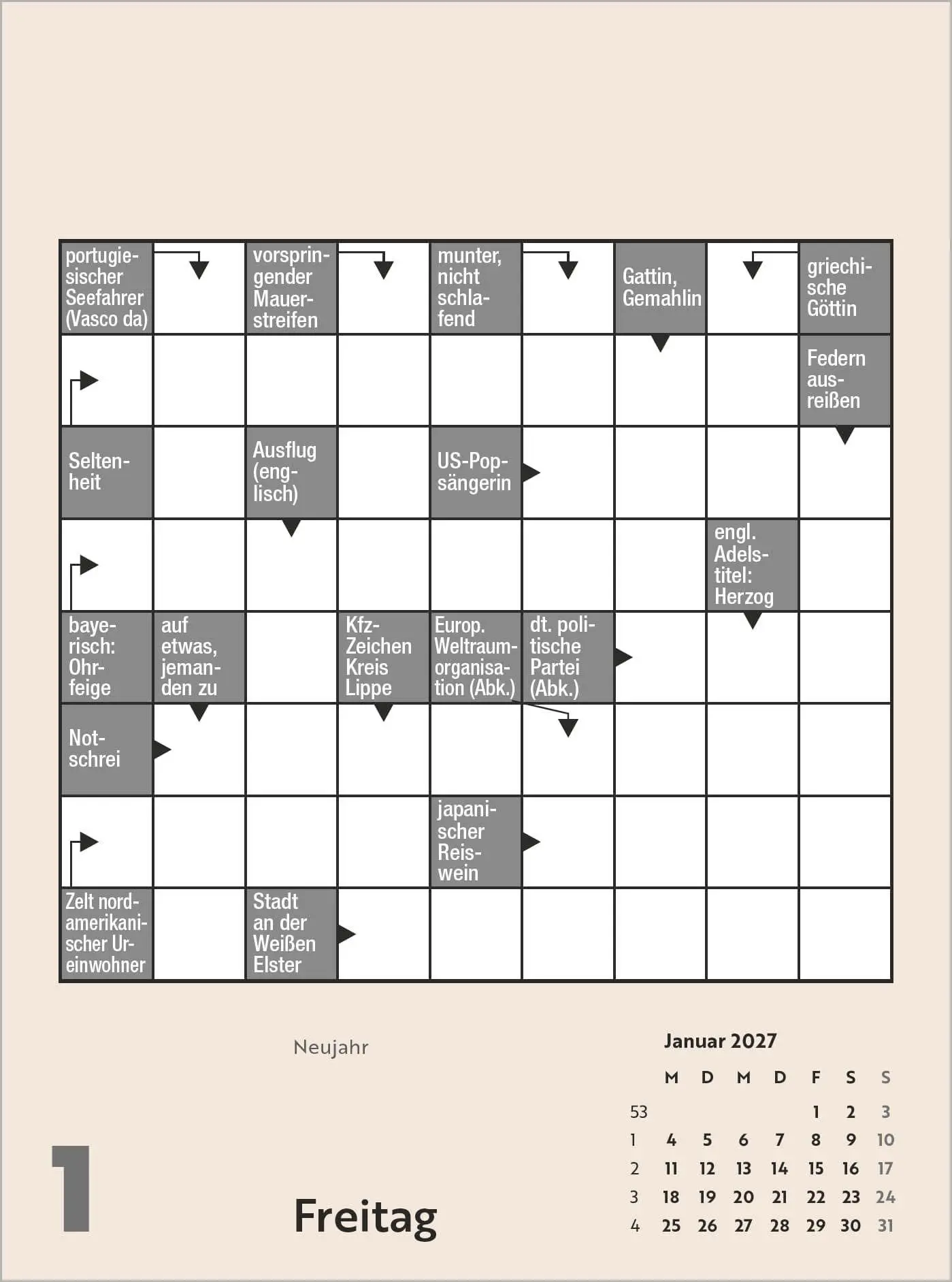 Bild: 4069095017337 | Kreuzworträtsel 2027 | Neumann Verlage GmbH &amp; Co KG | Kalender | 2027