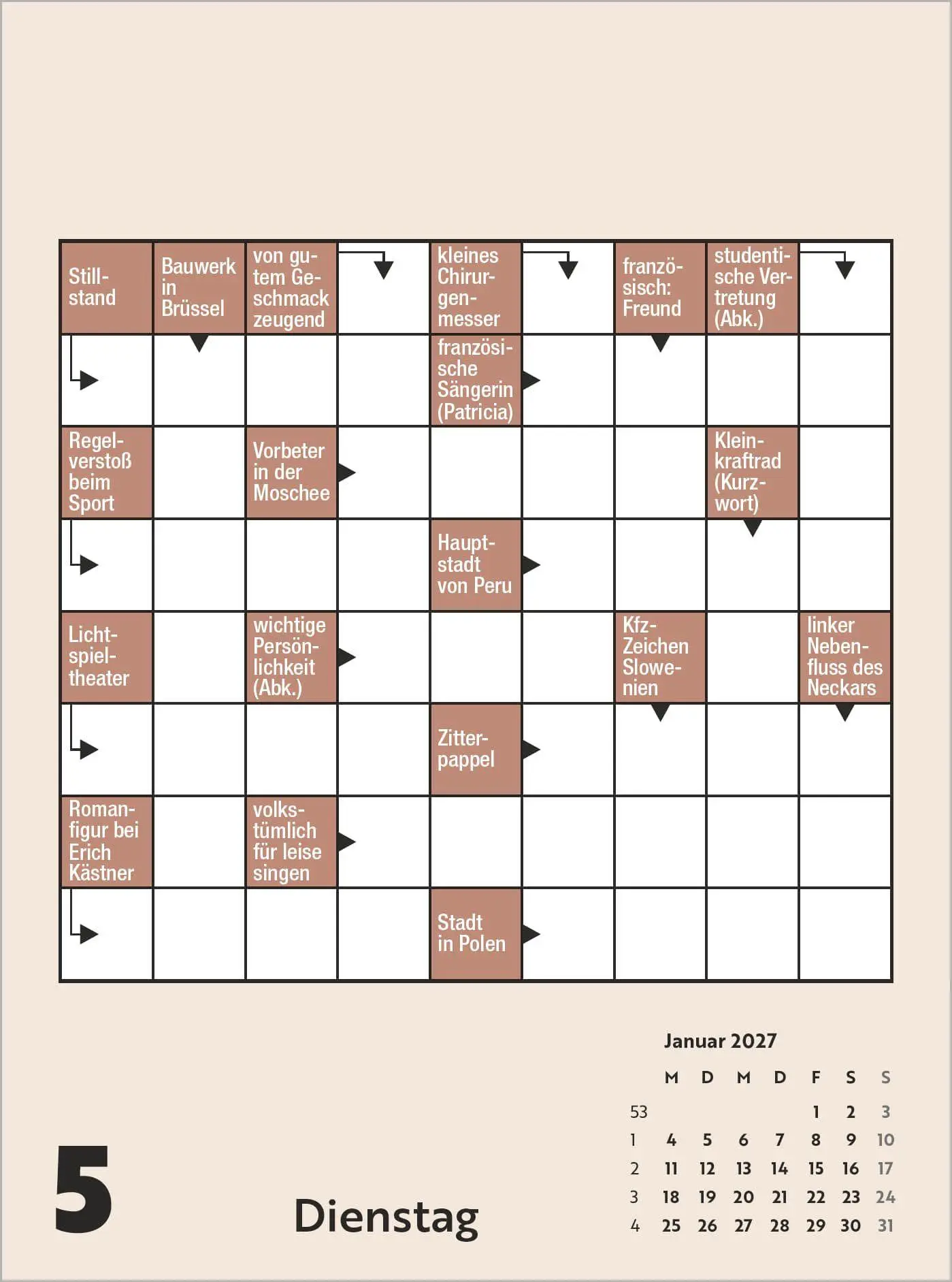 Bild: 4069095017337 | Kreuzworträtsel 2027 | Neumann Verlage GmbH &amp; Co KG | Kalender | 2027