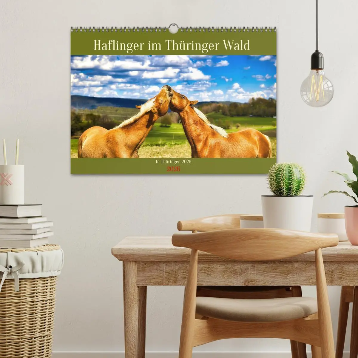 Bild: 9783457387337 | Haflinger im Thüringer Wald (Wandkalender 2026 DIN A3 quer),...