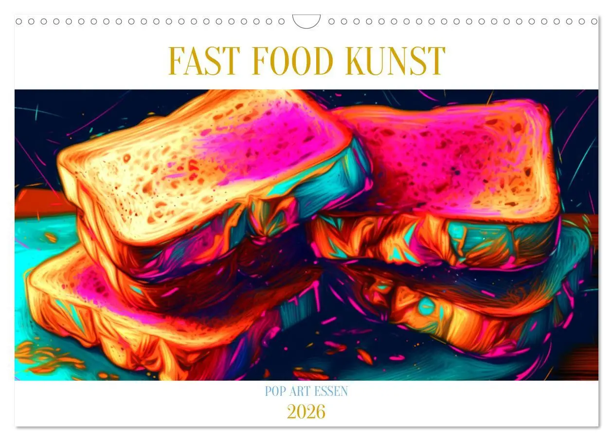 Cover: 9783457527337 | FAST FOOD KUNST (Wandkalender 2026 DIN A3 quer), CALVENDO...