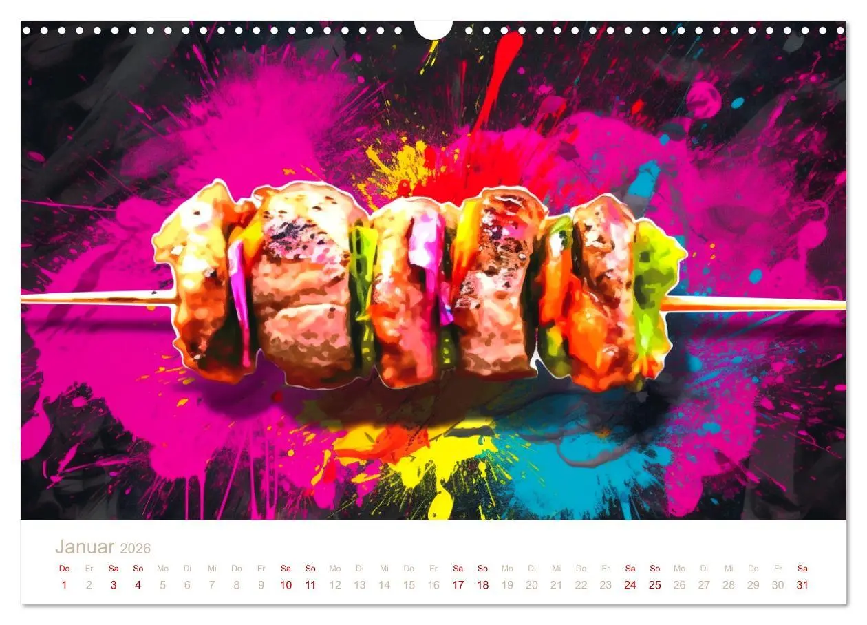Bild: 9783457527337 | FAST FOOD KUNST (Wandkalender 2026 DIN A3 quer), CALVENDO...