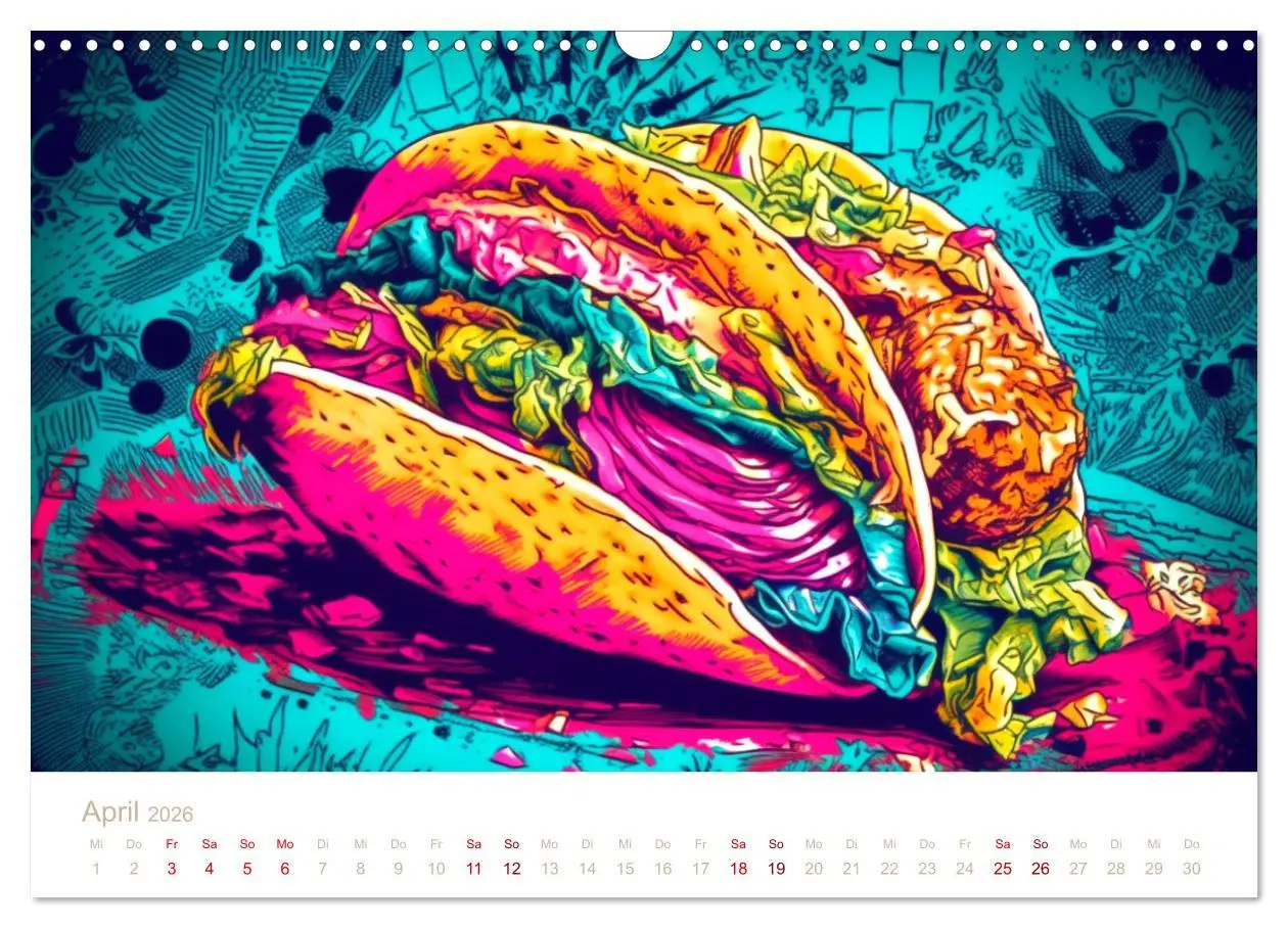 Bild: 9783457527337 | FAST FOOD KUNST (Wandkalender 2026 DIN A3 quer), CALVENDO...