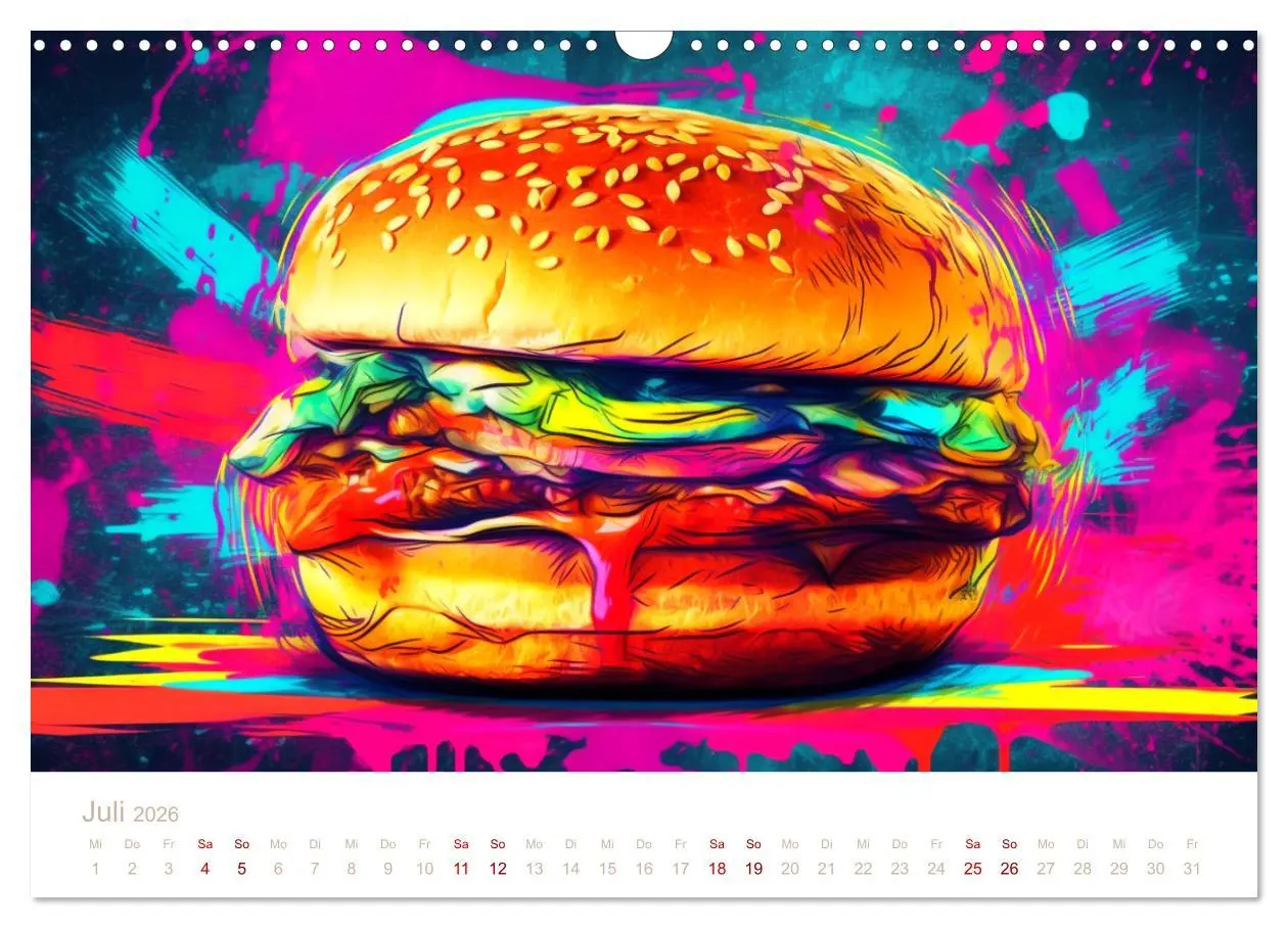 Bild: 9783457527337 | FAST FOOD KUNST (Wandkalender 2026 DIN A3 quer), CALVENDO...