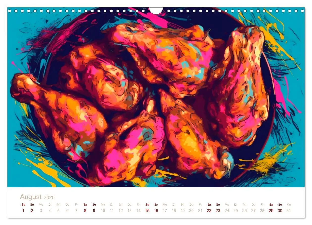 Bild: 9783457527337 | FAST FOOD KUNST (Wandkalender 2026 DIN A3 quer), CALVENDO...