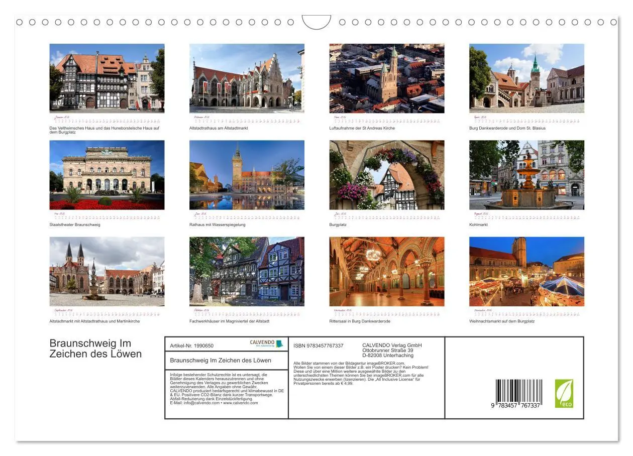 Bild: 9783457767337 | Braunschweig Im Zeichen des Löwen (Wandkalender 2026 DIN A3 quer),...