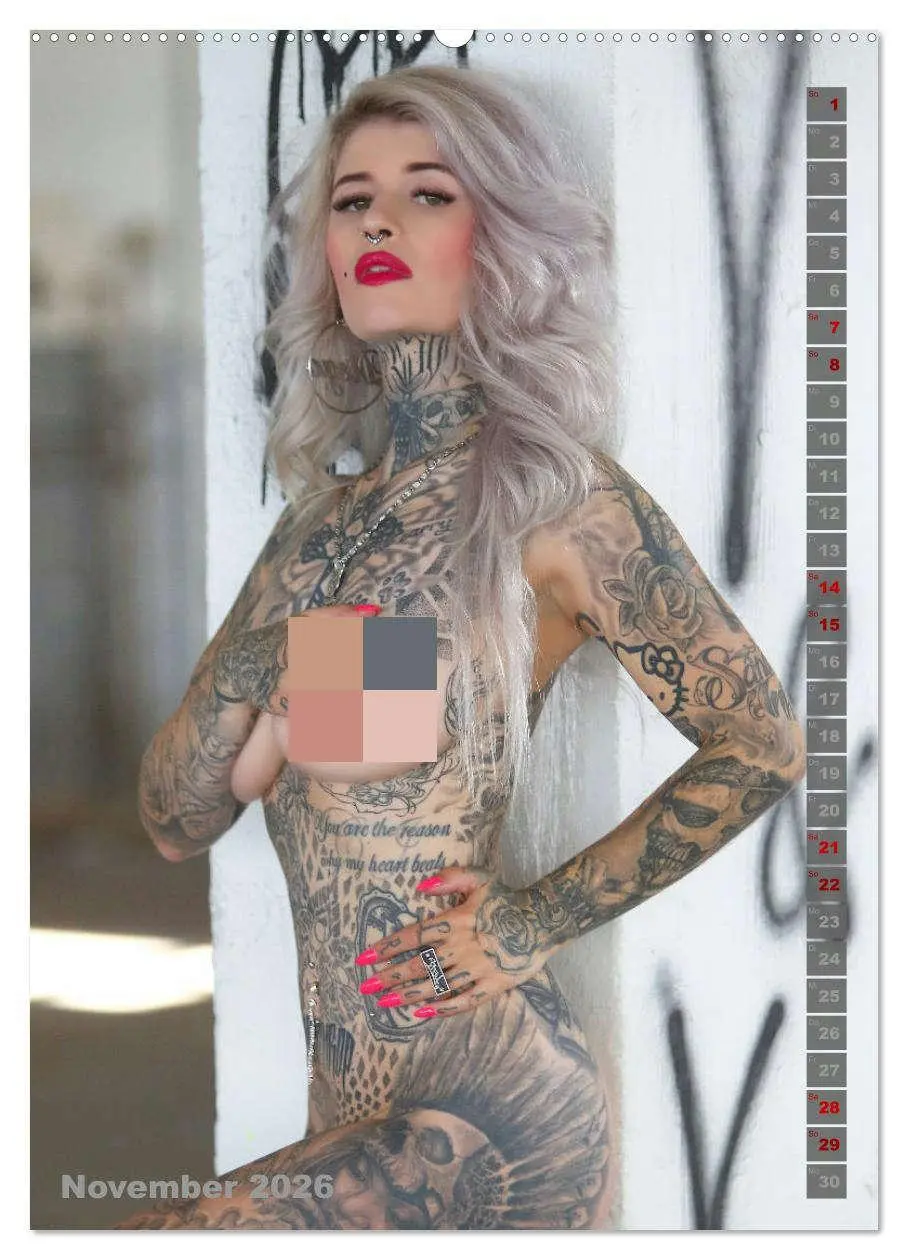 Bild: 9783516307337 | Beauty Tattoo Girls 2026 (Wandkalender 2026 DIN A2 hoch), CALVENDO...
