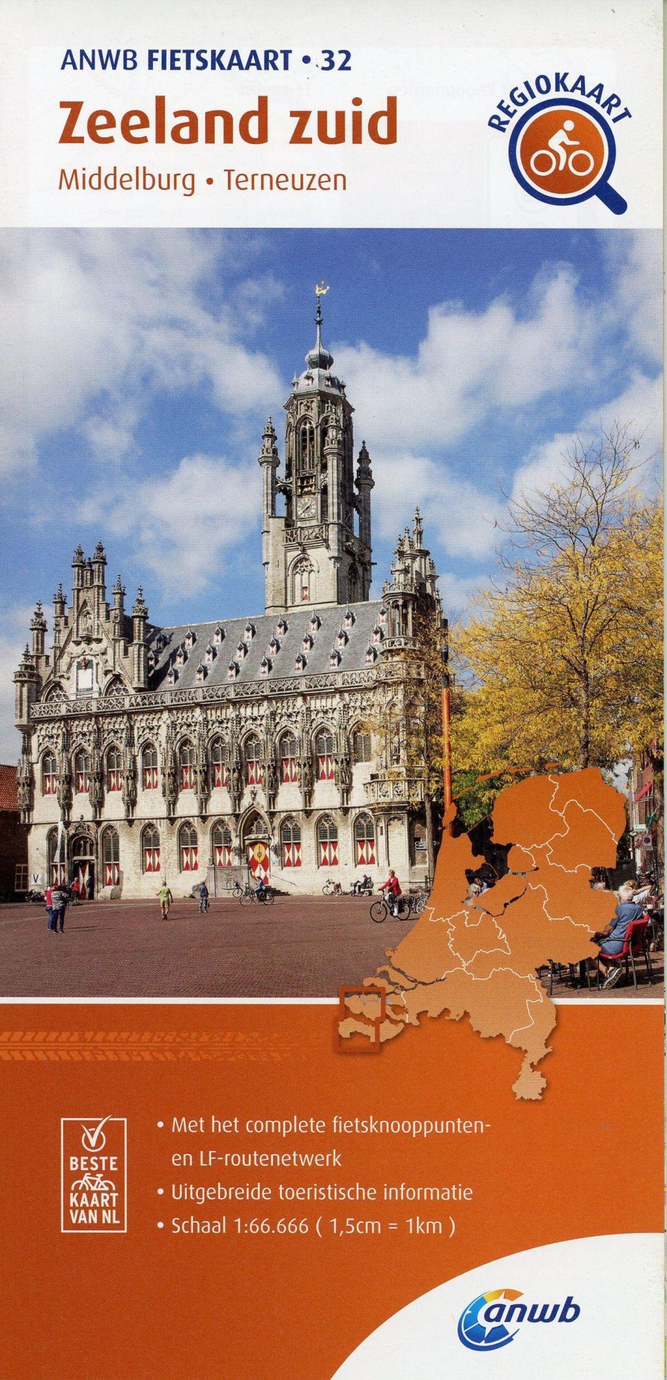 Cover: 9789018047337 | Zeeland zuid (Middelburg / Terneuzen) 1 : 66 000 | (Land-)Karte | 2023